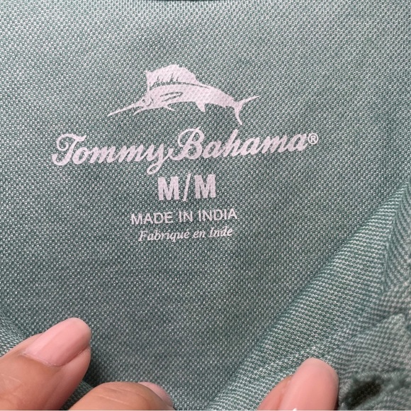 Tommy Bahama classic fit green Polo sz M - Picture 5 of 11